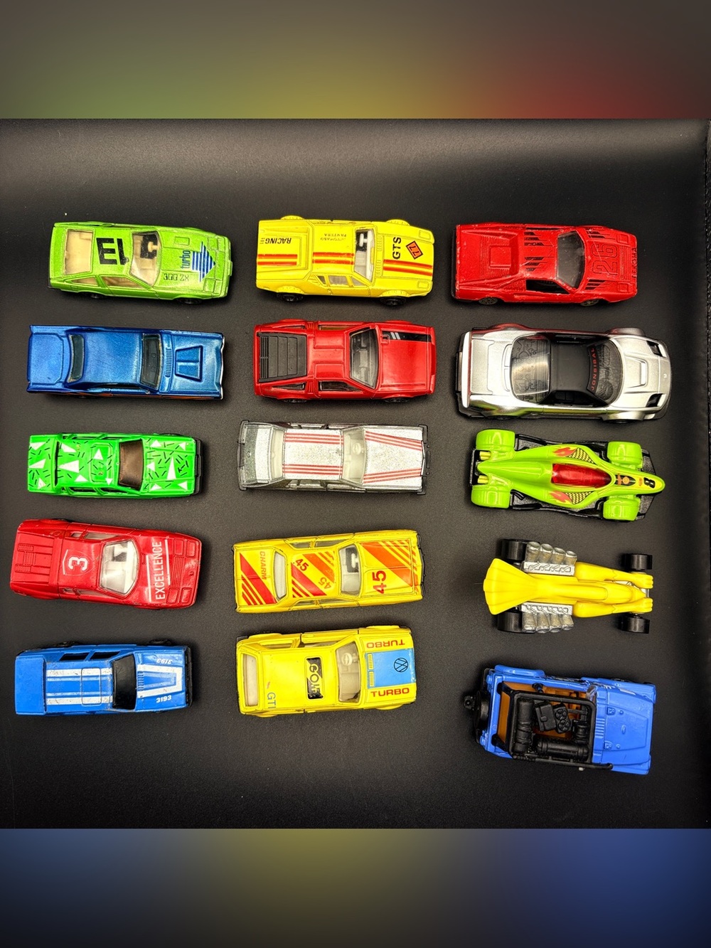 Assorted Color Mini Toy Cars Pack - Red, Yellow, Green, Blue, Silver, Black
